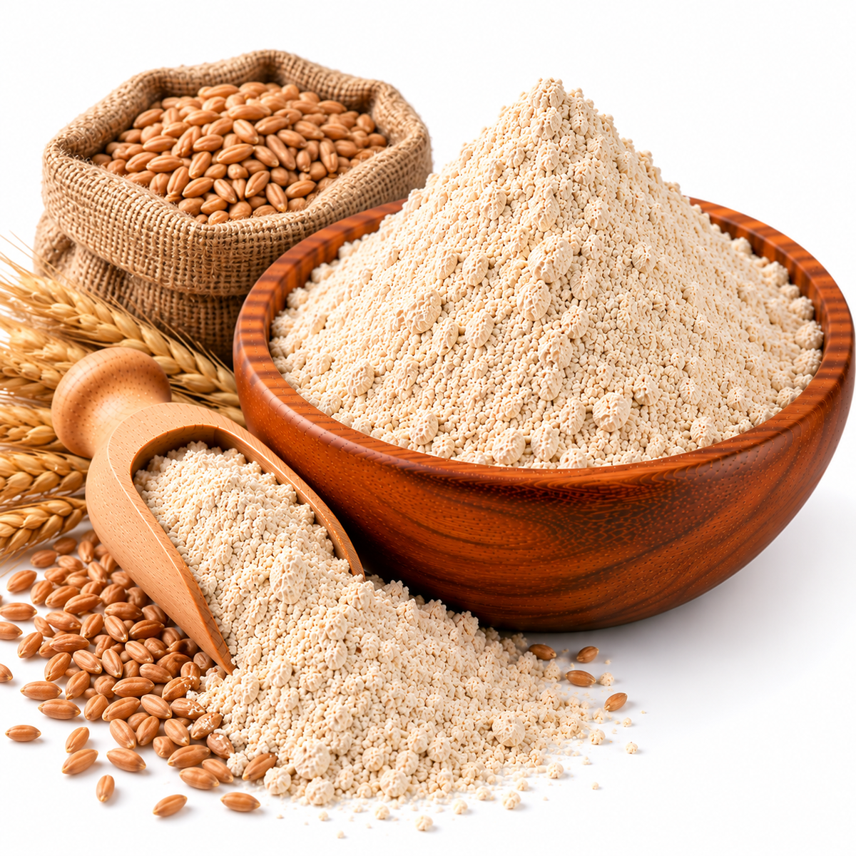 Kisanmade Khapli Wheat Atta (Emmer Wheat Flour) | Traditional Indian Atta