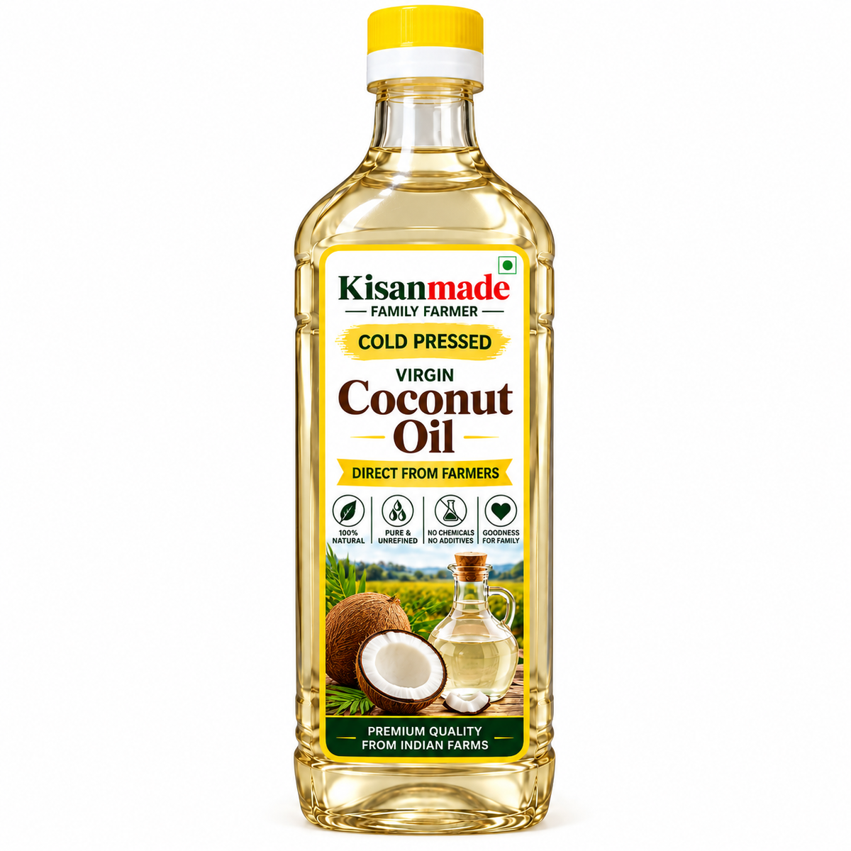 Kisanmade Coconut Oil | Traditional Coconut Oil for Everyday Use